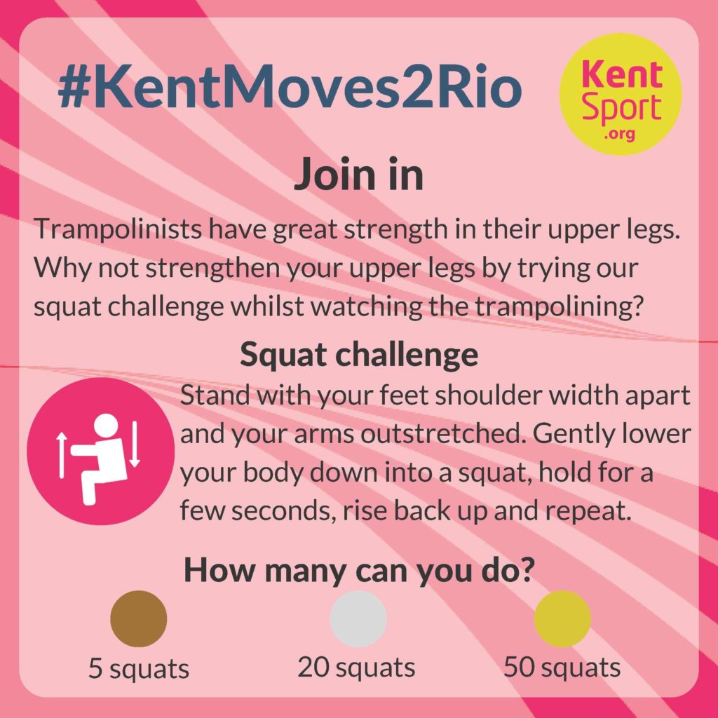 #KentMoves2Rio_Kat Driscoll_Trampolining_activity snippet
